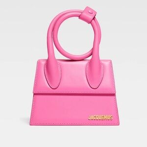 Jacquemus La Chiquita Noued Leather Logo Top Handle Bag